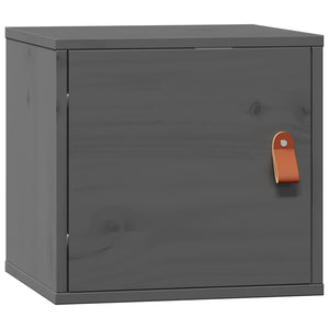 Ντουλάπια Τοίχου 2 τεμ. Γκρι 31,5x30x30 εκ. Μασίφ Ξύλο Πεύκου