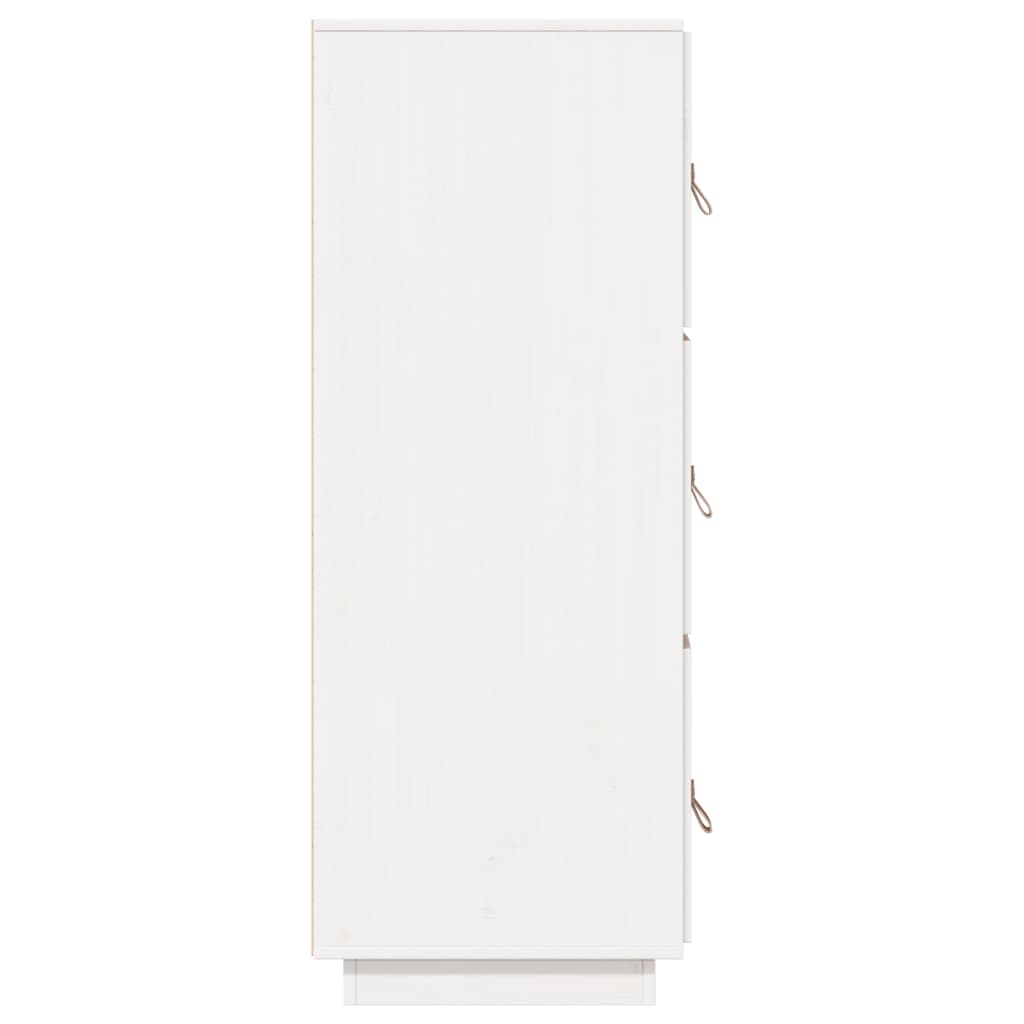 Ντουλάπι Ψηλό Λευκό 34 x 40 x 108,5 εκ. από Μασίφ Ξύλο Πεύκου