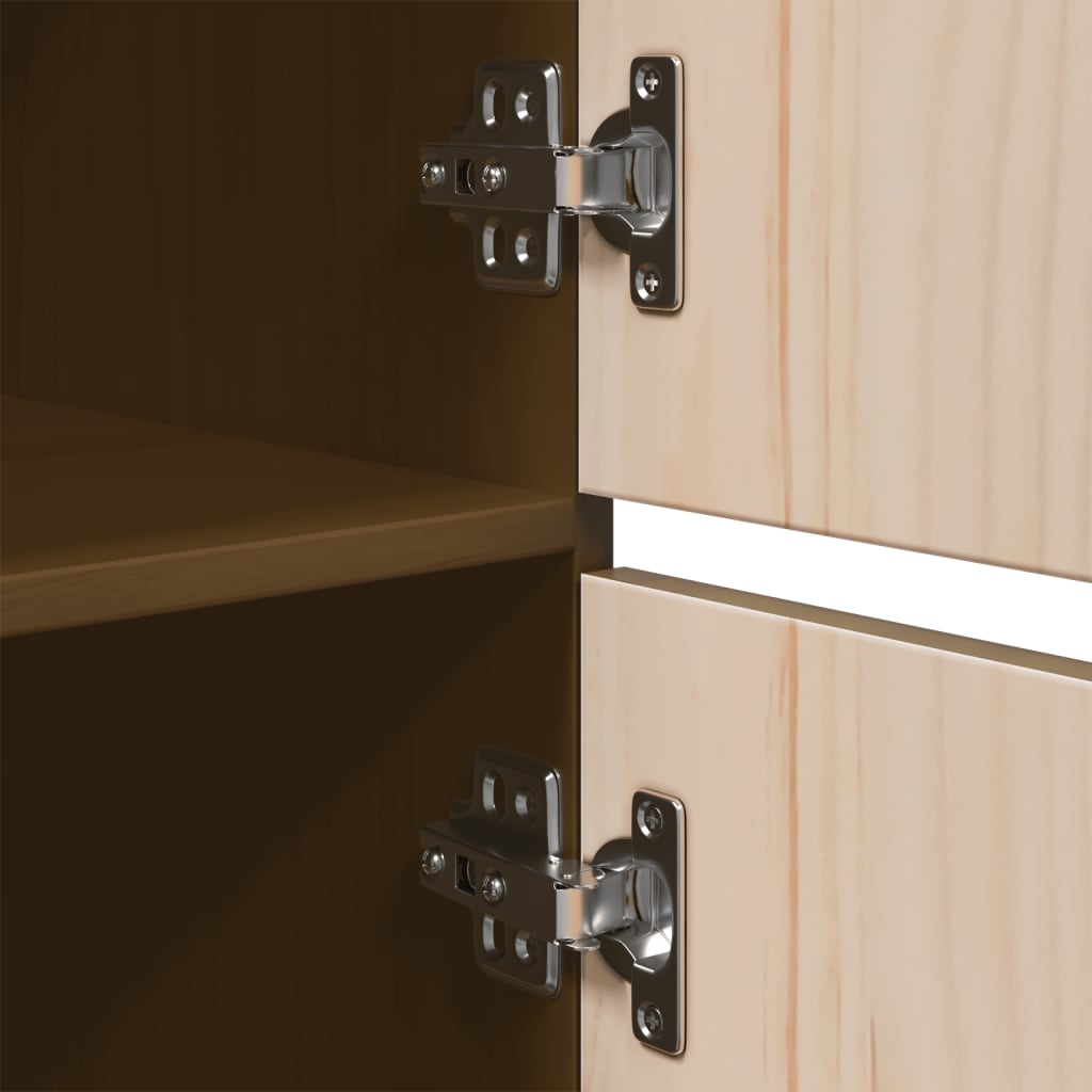 Ντουλάπι Ψηλό Καφέ Μέλι 34x40x108,5 εκ. από Μασίφ Ξύλο Πεύκου