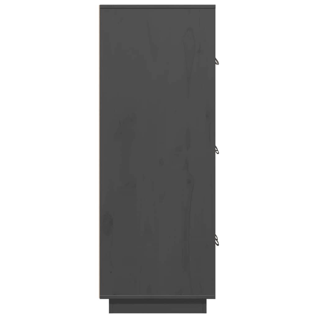 Ντουλάπι Ψηλό Γκρι 67x40x108,5 εκ. από Μασίφ Ξύλο Πεύκου