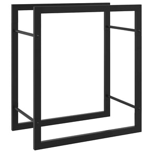 Ραφιέρα Καυσόξυλων Ματ Μαύρο 50x28x56 εκ. Ατσάλι