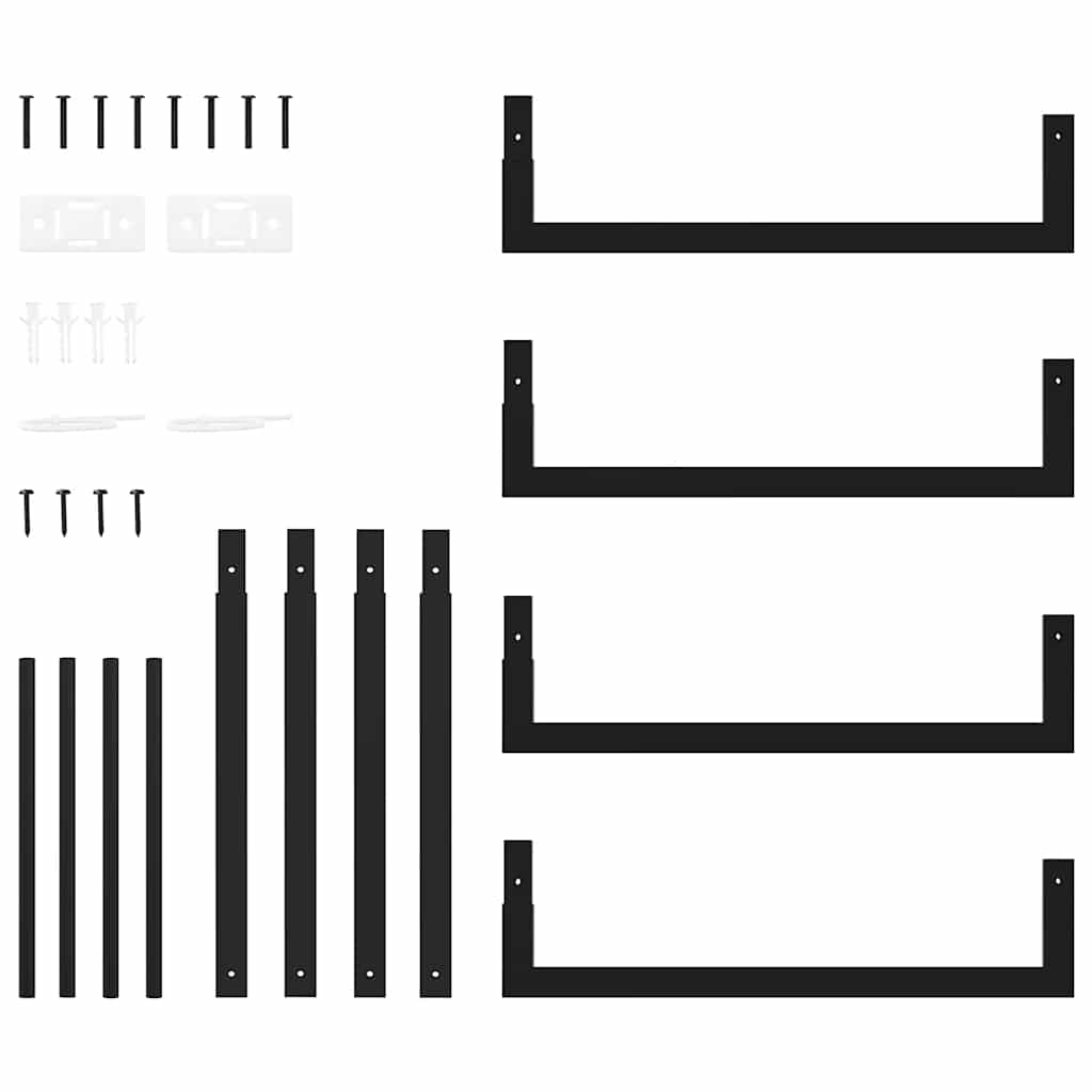 Ραφιέρα Καυσόξυλων Ματ Μαύρο 50x28x56 εκ. Ατσάλι