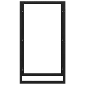 Ραφιέρα Καυσόξυλων Ματ Μαύρο 50x28x94 εκ. Ατσάλι