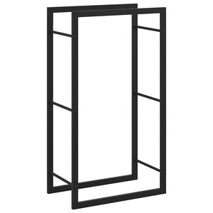Ραφιέρα Καυσόξυλων Ματ Μαύρο 50x28x94 εκ. Ατσάλι