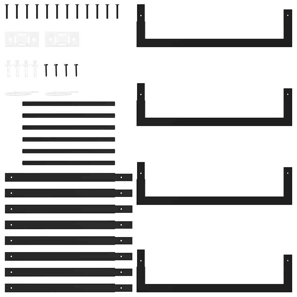 Ραφιέρα Καυσόξυλων Ματ Μαύρο 50x28x94 εκ. Ατσάλι
