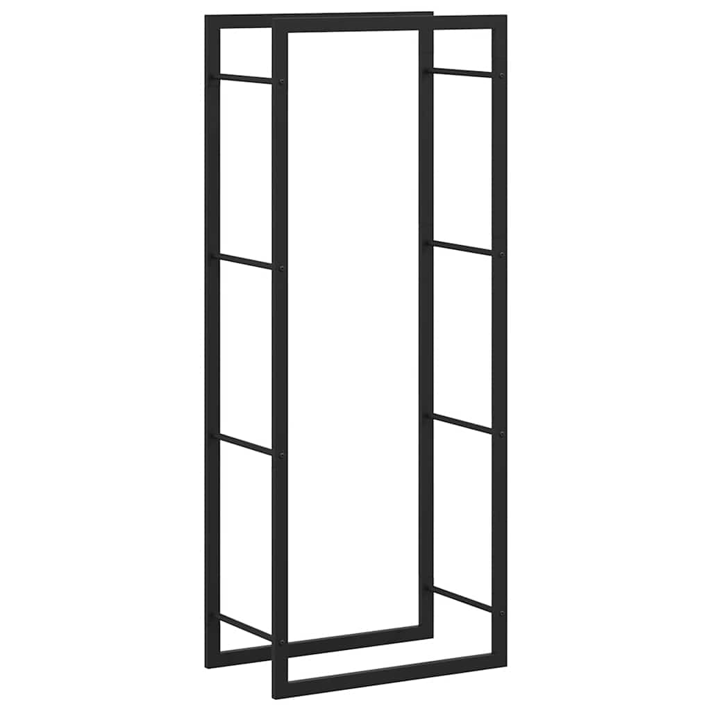 Ραφιέρα Καυσόξυλων Ματ Μαύρο 50x28x132 εκ. Ατσάλι