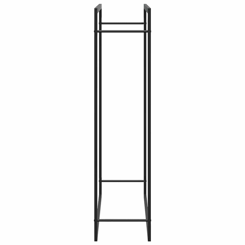 Ραφιέρα Καυσόξυλων Ματ Μαύρο 110x28x116 εκ. Ατσάλι