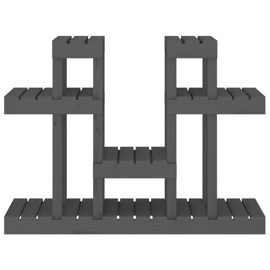 Βάση Γλάστρας Γκρι 104,5x25x77,5 εκ. από Μασίφ Ξύλο Πεύκου - Pakobazaar