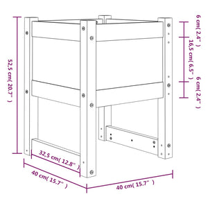 Ζαρντινιέρα 40 x 40 x 52,5 εκ. από Μασίφ Ξύλο Πεύκου