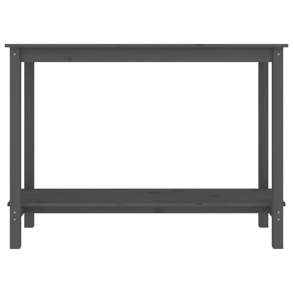 Τραπέζι Κονσόλα Γκρί 110 x 40 x 80 εκ. από Μασίφ Ξύλο Πεύκου