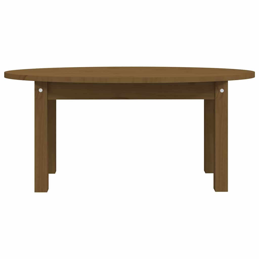 Τραπεζάκι Σαλονιού Καφέ Μελί 80x40x35 εκ. Μασίφ Ξύλο Πεύκου - Pakobazaar