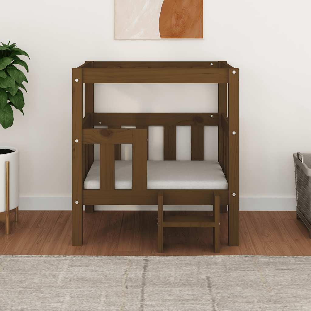 Κρεβάτι Σκύλου Μελί 65,5x50,5x70 εκ. από Μασίφ Ξύλο Πεύκου