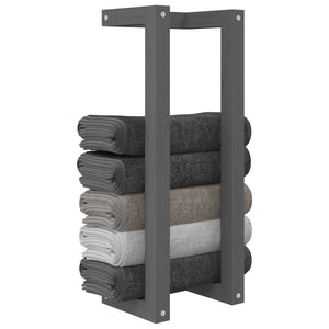 Πετσετοκρεμάστρα Γκρι 23x18x60 εκ. από Μασίφ Ξύλο Πεύκου