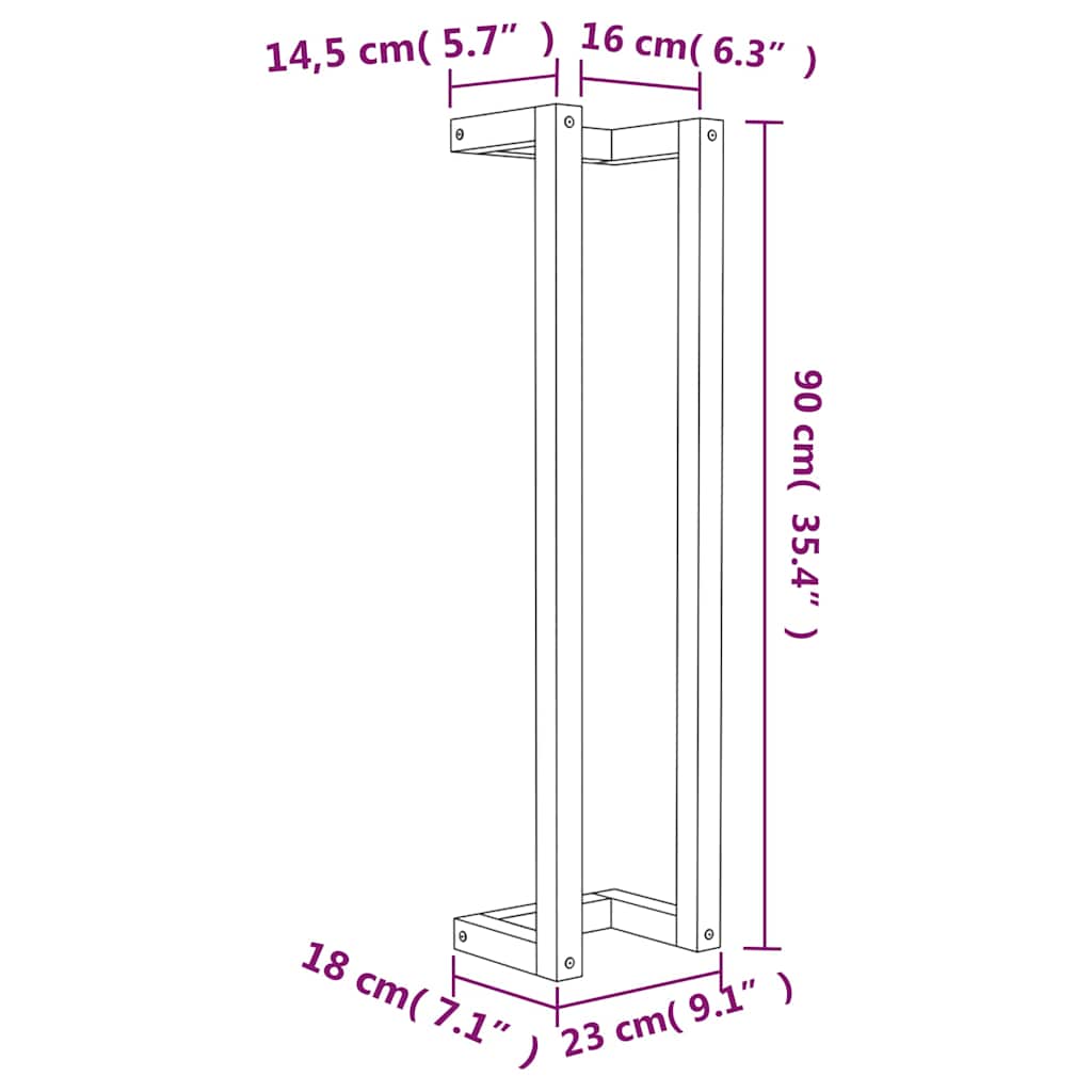 Πετσετοκρεμάστρα Καφέ μελί 23x18x90 εκ. από Μασίφ Ξύλο Πεύκου