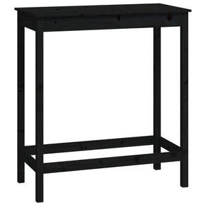 Σετ Επίπλων Μπαρ 5 Τεμαχίων Μαύρο από Μασίφ Ξύλο Πεύκου - Pakobazaar