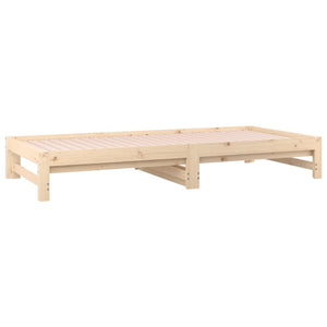 Καναπές Κρεβάτι Συρόμενος 2x(90x190) εκ. Μασίφ Ξύλο Πεύκου
