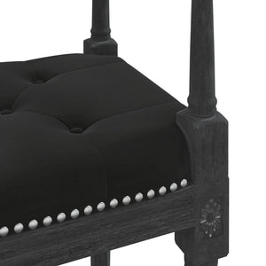 Πάγκος Μαύρος 110x40x70 εκ. Βελούδινος