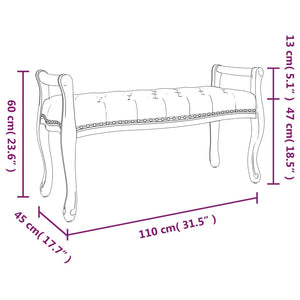Πάγκος 110 x 45 x 60 εκ. Λινός