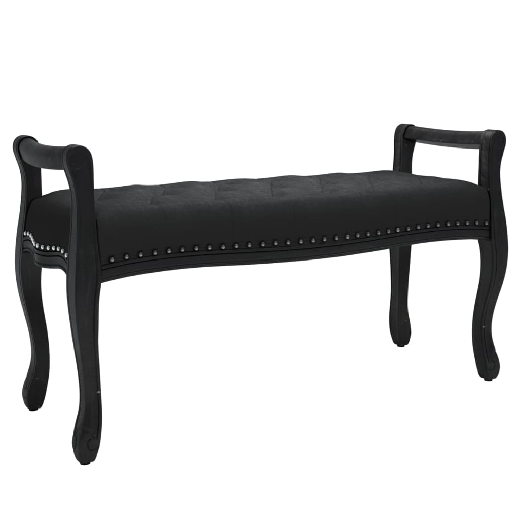 Πάγκος Μαύρος 110x45x60 εκ. Βελούδινος