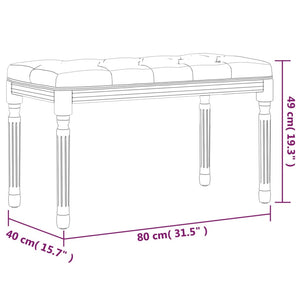 Πάγκος 80 x 40 x 49 εκ. Λινός