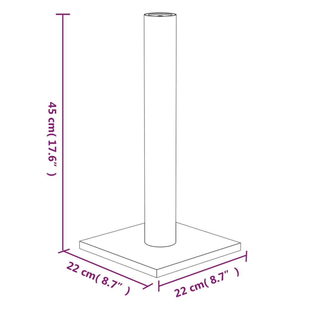 Στύλος Ξυσίματος για Γάτες Κρεμ 22 x 22 x 45 εκ. - Pakobazaar