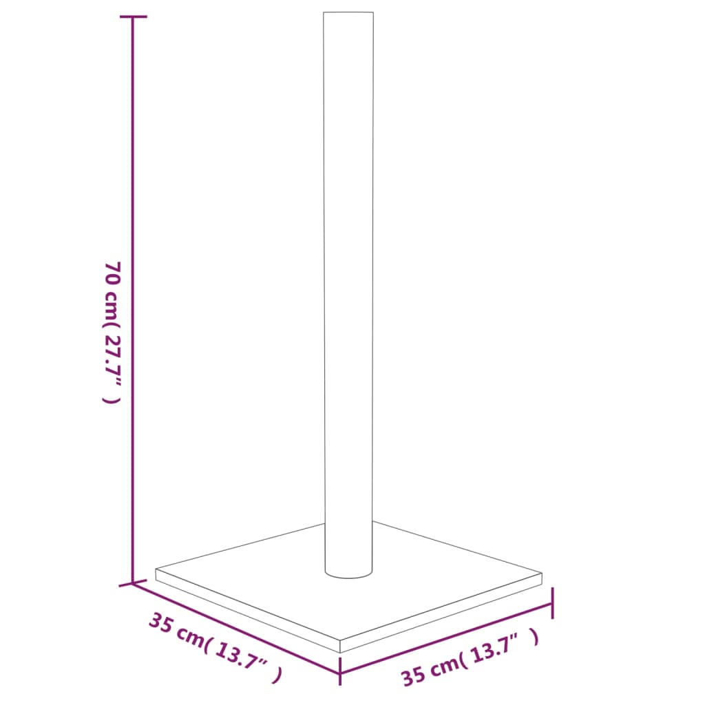 Στύλος Ξυσίματος για Γάτες Σκούρο Γκρι 35 x 35 x 70 εκ.