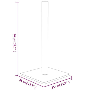 Στύλος Ξυσίματος για Γάτες Σκούρο Γκρι 35 x 35 x 70 εκ. - Pakobazaar
