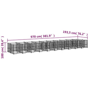 Κλουβί Σκύλου Εξωτερικού Χώρου 18,77 μ² από Ατσάλι - Pakobazaar