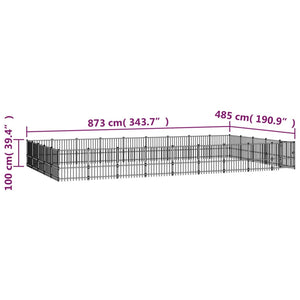 Κλουβί Σκύλου Εξωτερικού Χώρου 42,34 μ² από Ατσάλι - Pakobazaar
