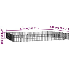 Κλουβί Σκύλου Εξωτερικού Χώρου 50,81 μ² από Ατσάλι - Pakobazaar