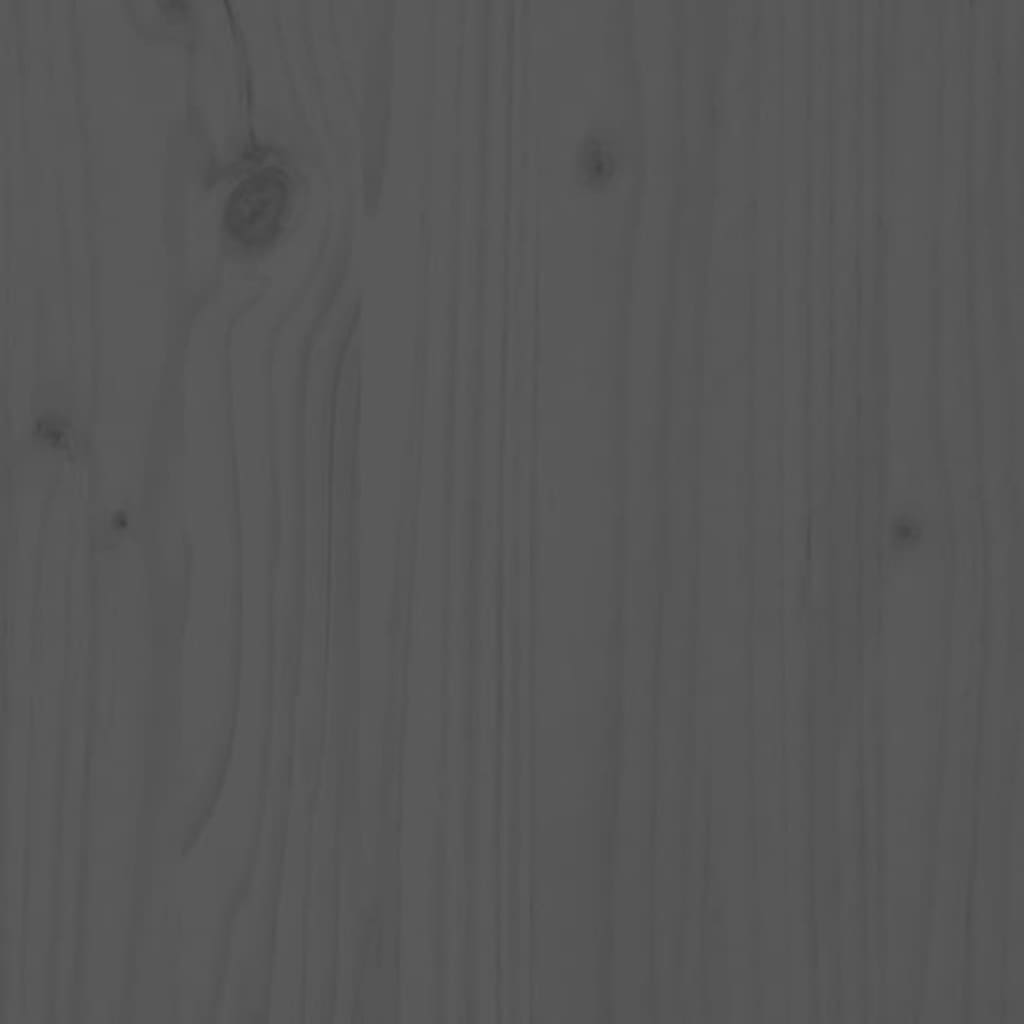 Κουκέτα Γκρι 90 x 200 εκ. από Μασίφ Ξύλο Πεύκου