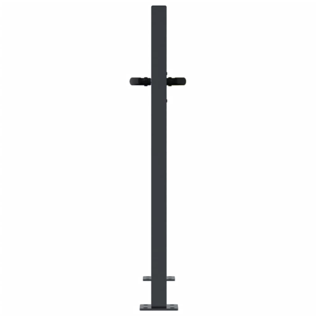 Πόρτα Κήπου Ανθρακί 100x75 εκ. Σχέδιο Δέντρου από Ατσάλι - PAKOBAZAAR