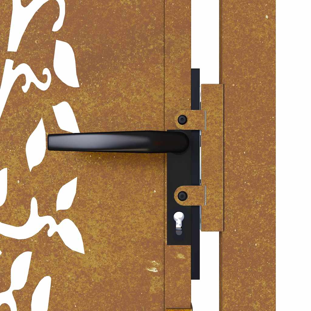 Πόρτα Κήπου με Σχέδιο Δέντρου από Ατσάλι Corten 100x125 εκ. - PAKOBAZAAR