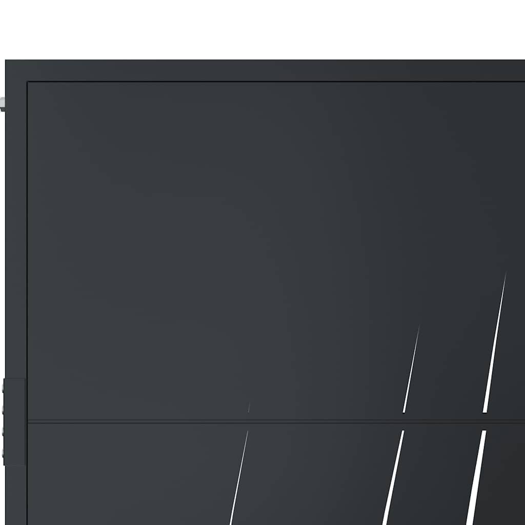 Πόρτα Κήπου Ανθρακί 100x125 εκ. Σχέδιο Χαλυβδόφυλλου - PAKOBAZAAR