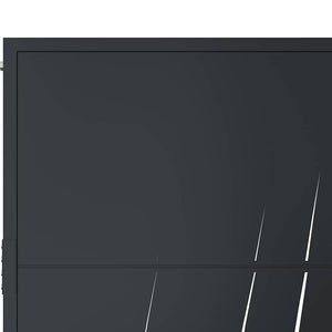 Πόρτα Κήπου Ανθρακί 100x125 εκ. Σχέδιο Χαλυβδόφυλλου - PAKOBAZAAR