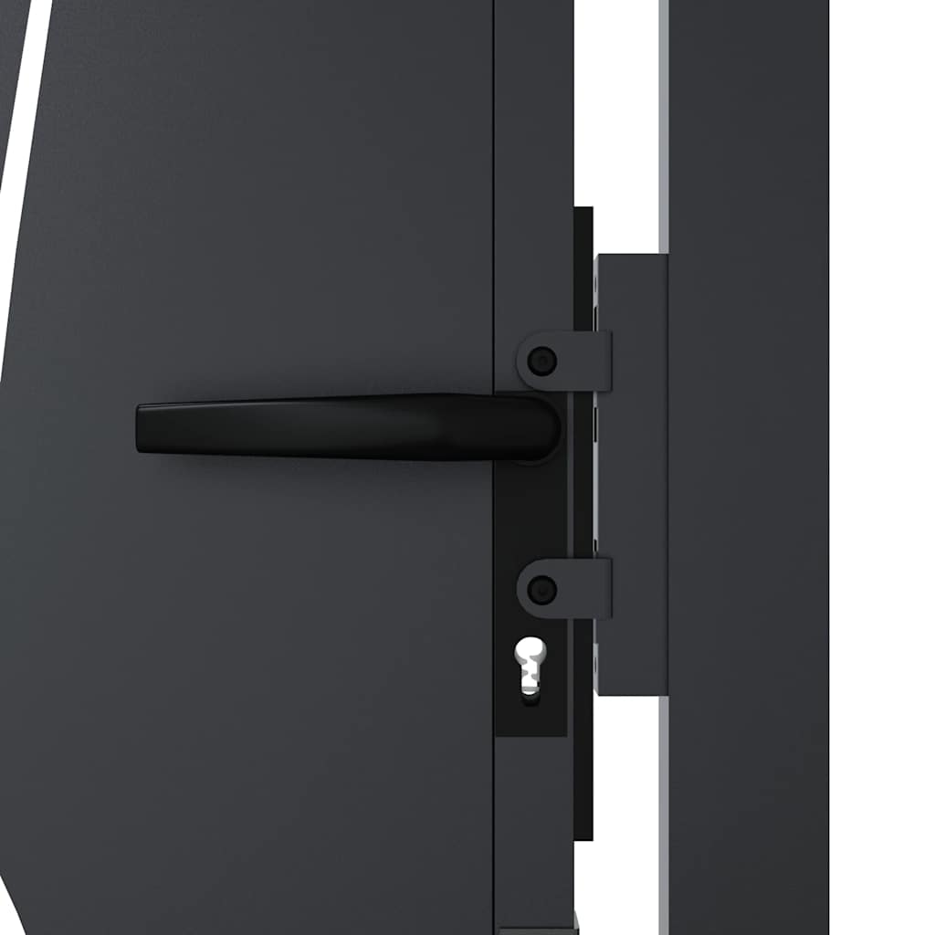 Πόρτα Κήπου Ανθρακί 100x125 εκ. Σχέδιο Χαλυβδόφυλλου - PAKOBAZAAR