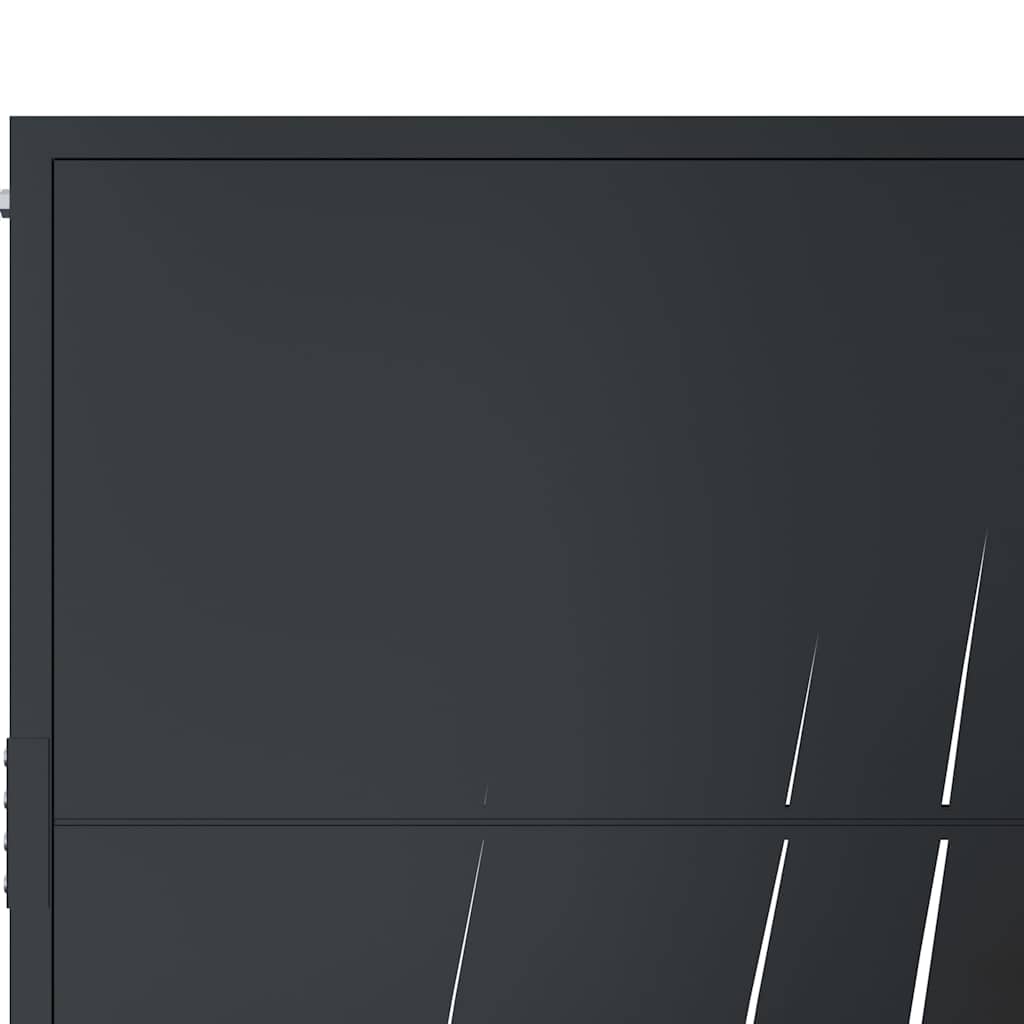 Πόρτα Κήπου Ανθρακί 100x175 εκ. Σχέδιο Χαλυβδόφυλλου από Ατσάλι - PAKOBAZAAR