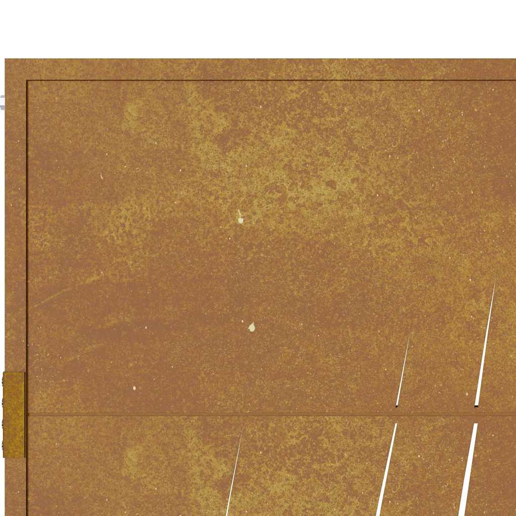Πόρτα Κήπου με Σχέδιο Χόρτου από Ατσάλι Corten 100x150 εκ.