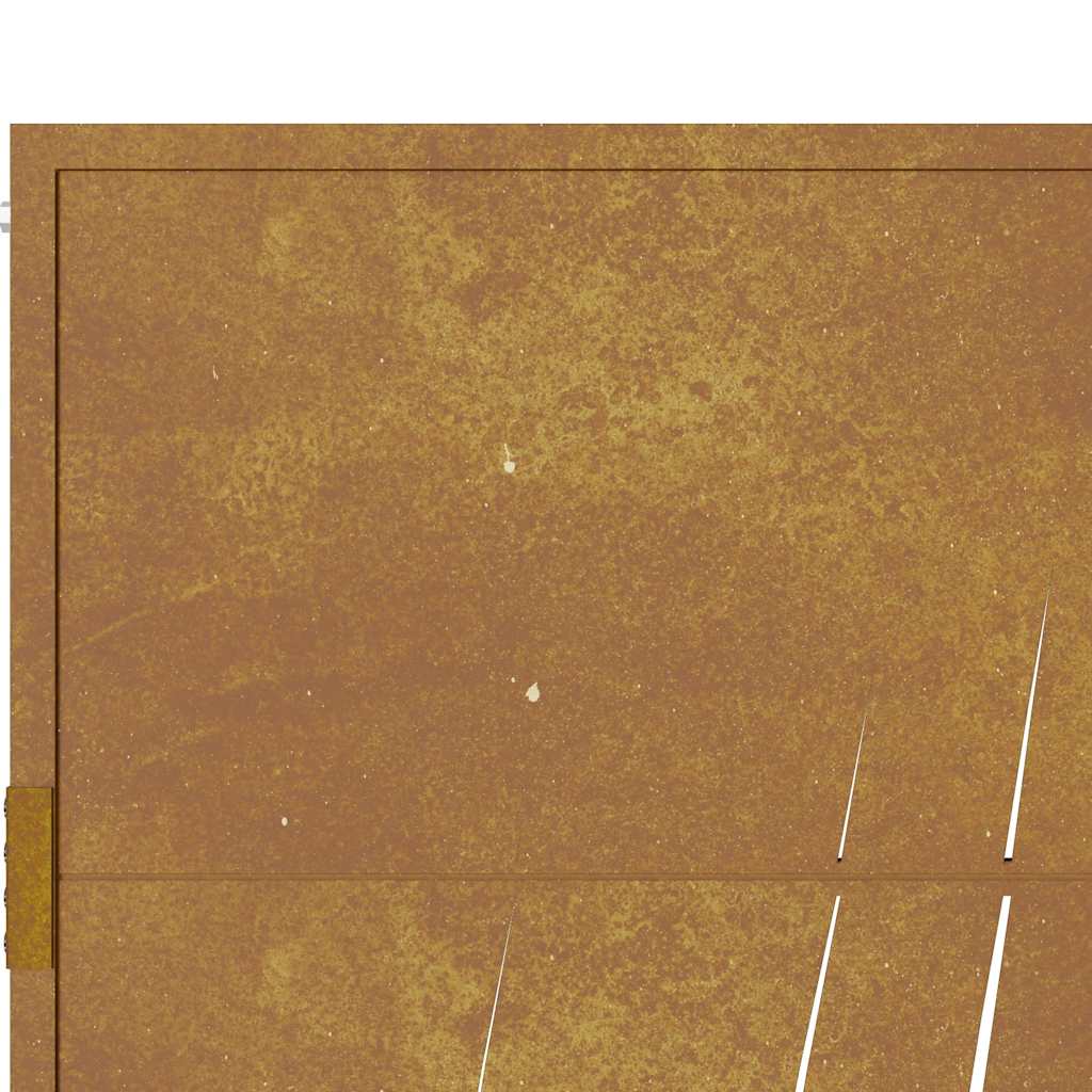 Πόρτα Κήπου με Σχέδιο Χόρτου από Ατσάλι Corten 100 x 175 εκ. - Pakobazaar