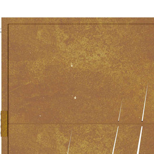 Πόρτα Κήπου με Σχέδιο Χόρτου από Ατσάλι Corten 100 x 175 εκ. - Pakobazaar