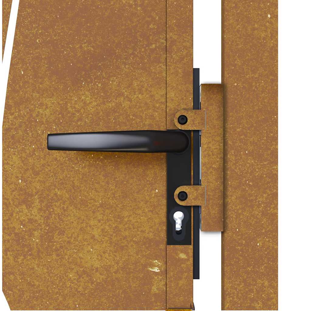 Πόρτα Κήπου με Σχέδιο Χόρτου από Ατσάλι Corten 100 x 200 εκ. - PAKOBAZAAR
