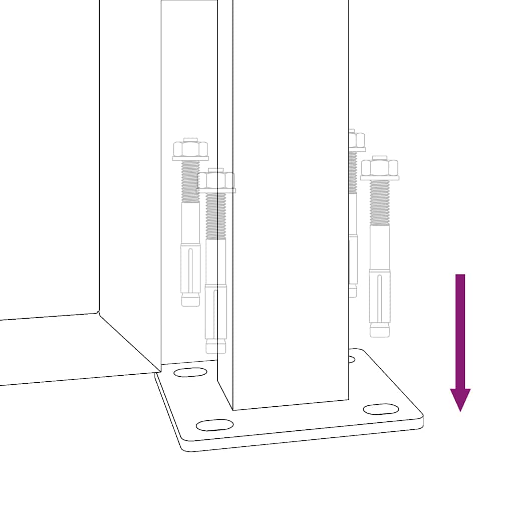 Πόρτα Κήπου Ανθρακί 100x150 εκ. Σχέδιο Ατσάλινου Μπαμπού - PAKOBAZAAR
