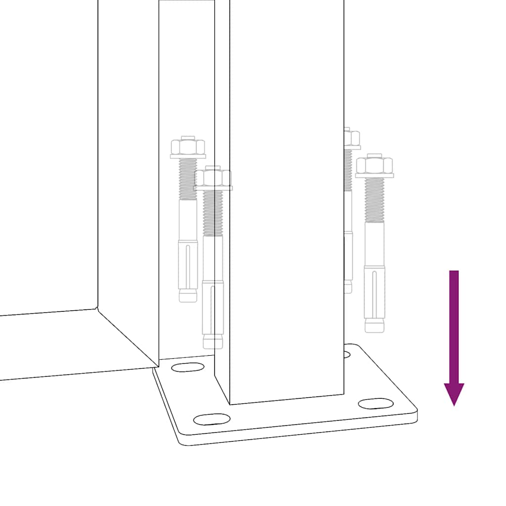 Πόρτα Κήπου Ανθρακί 100x175 εκ. Σχέδιο Ατσάλινου Μπαμπού - PAKOBAZAAR