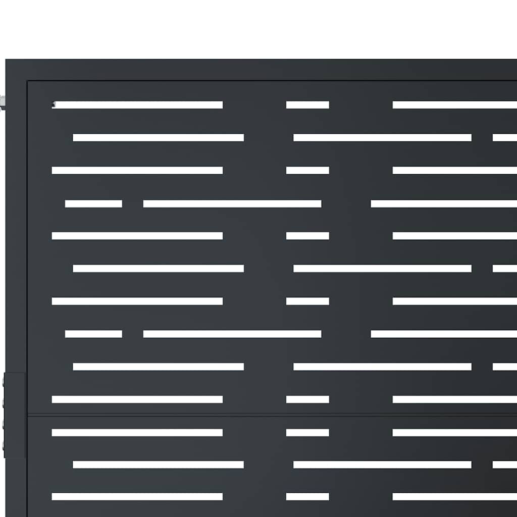 Πόρτα Κήπου Ανθρακί Τετράγωνη 100x75 εκ. από Ατσάλι - PAKOBAZAAR