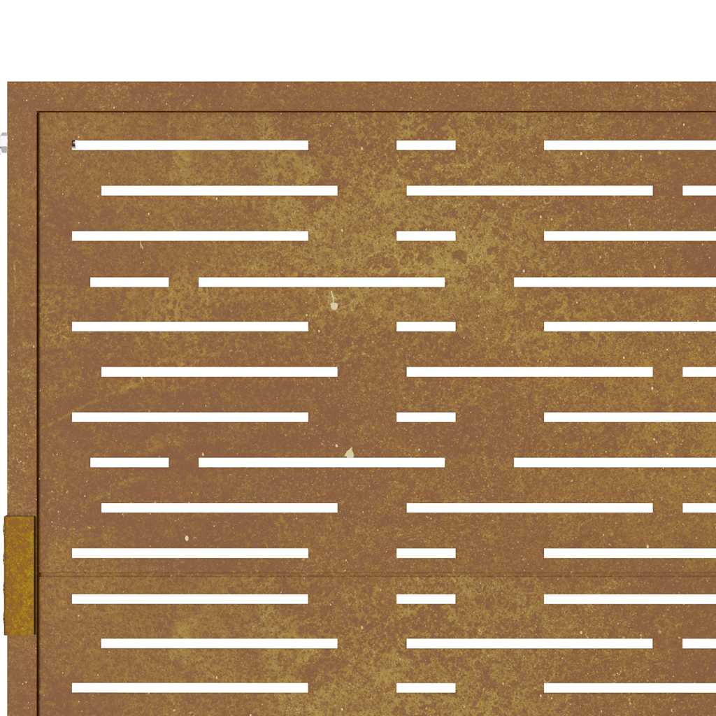 Πόρτα Κήπου Τετράγωνη 100x75 εκ. από Ατσάλι Corten - PAKOBAZAAR