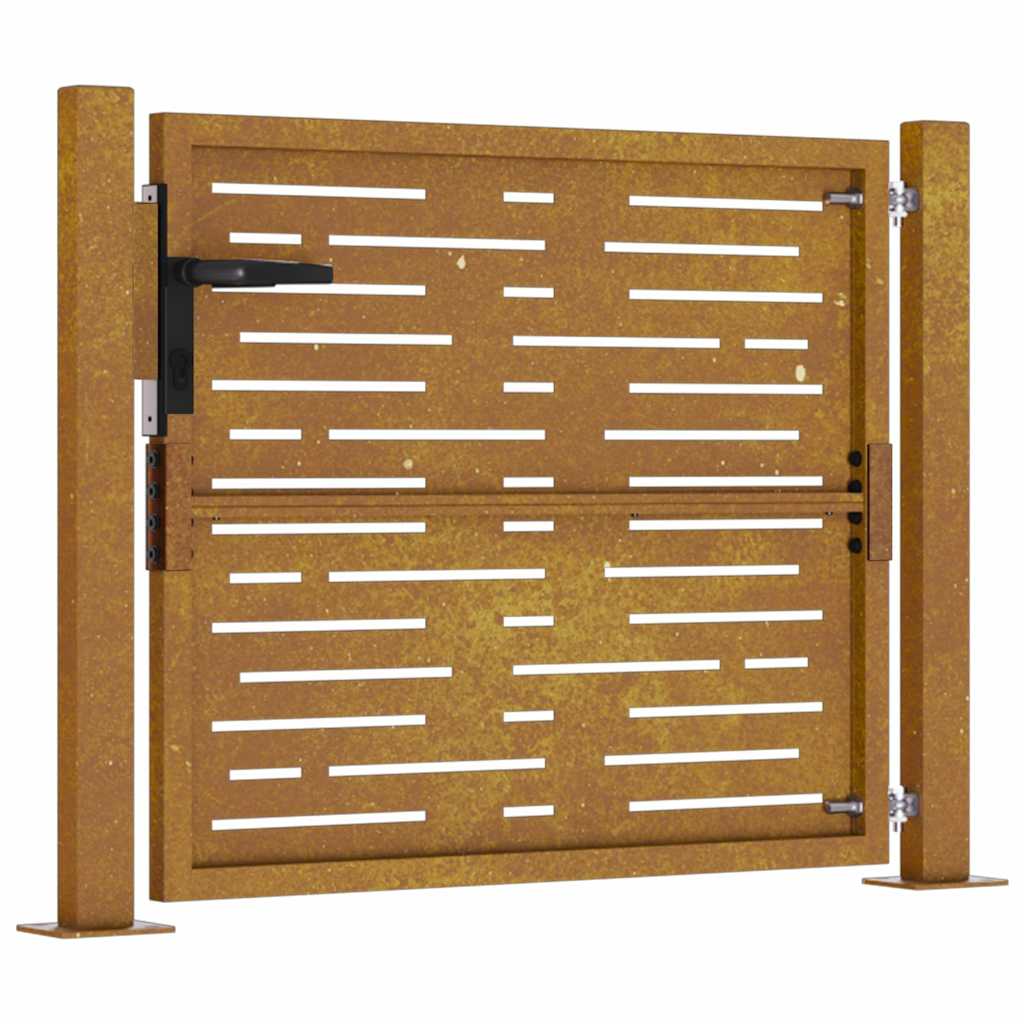 Πόρτα Κήπου Τετράγωνη 100x100 εκ. από Ατσάλι Corten - PAKOBAZAAR
