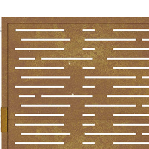 Πόρτα Κήπου Τετράγωνη 100x125 εκ. από Ατσάλι Corten - PAKOBAZAAR