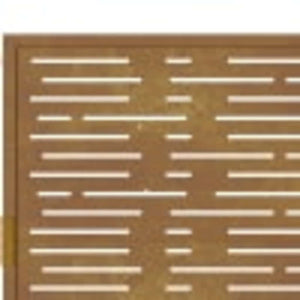 Πόρτα Κήπου Τετράγωνη 100x200 εκ. από Ατσάλι Corten