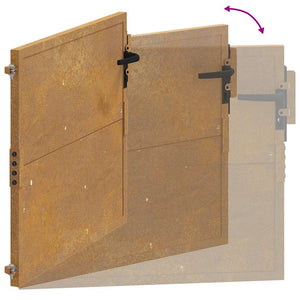 Πόρτα Κήπου 100x100 εκ. από Ατσάλι Corten - PAKOBAZAAR