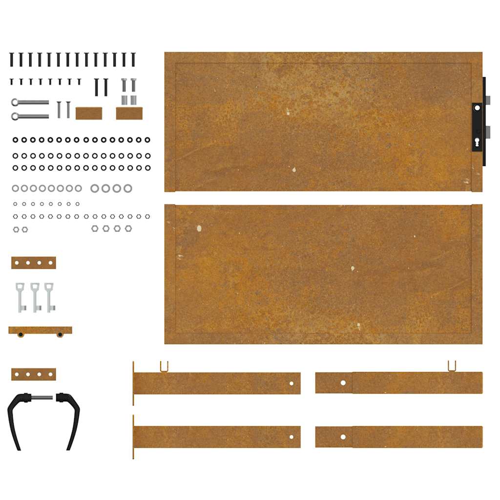 Πόρτα Κήπου 100x100 εκ. από Ατσάλι Corten - PAKOBAZAAR